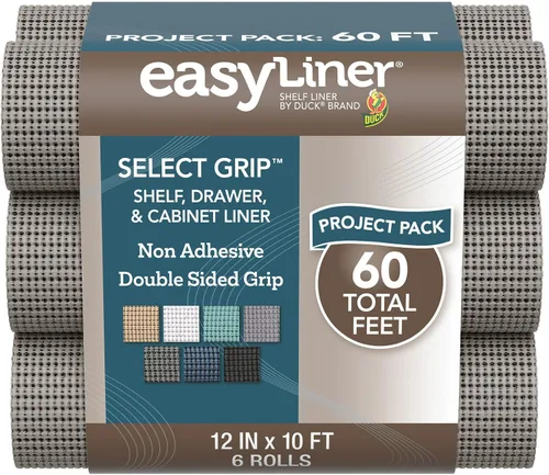 Miniatura 19 de EasyLiner Select Grip Revestimiento para Estantes - Fácil de Instalar y Cortar a Medida - Antideslizante, Sin Adhesivo, Revestimiento para Cajones