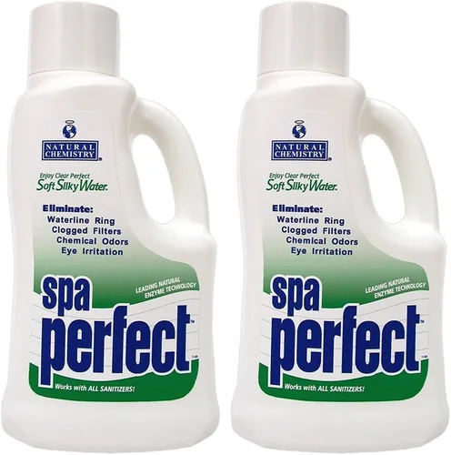 Miniatura 7 de Natural Chemistry Spa Perfect, 1 litro, hace que el agua se sienta suave y sedosa, elimina el anillo de la línea de flotación, los filtros