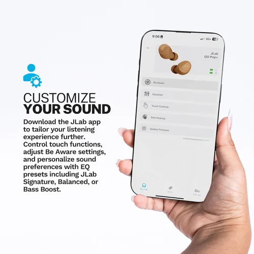 Miniatura 97 de JLab Go Air Pop+ Auriculares Verdaderamente Inalámbricos, Auriculares Intraaurales, Auriculares Bluetooth, 35H de Tiempo de Reproducción, Menta