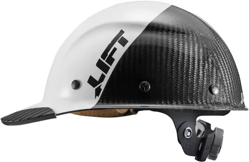 LIFT Safety DAX Fifty 50 - Gorra de fibra de carbono estilo tapa dura compatible con ANSI, 6 puntos mejorados, suspensión mejorada corona triple