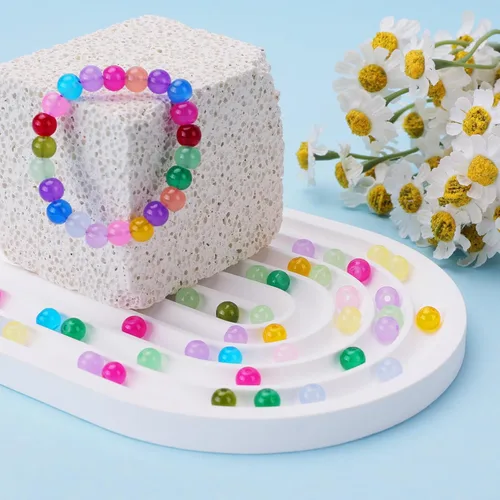 Miniatura 5 de XSEINO Juego de aproximadamente 7200 cuentas de vidrio de 0.236 pulgadas para hacer pulseras, 144 diseños surtidos, serie de colores especiales