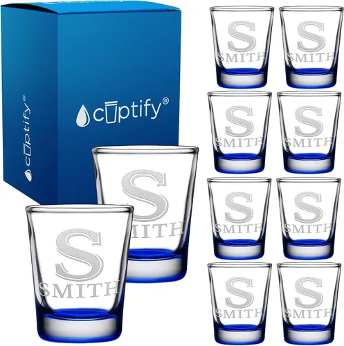 Miniatura 91 de Juego de 2 vasos de chupito personalizados para hombre, fondo azul, 2 onzas, grabados, regalo personalizado para cumpleaños, bodas, día del padre