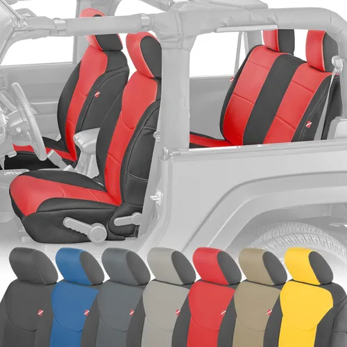 Miniatura 19 de Diver Down Neoprene Seat Cover Set - Fits Jeep JK 2007-2018 Wrangler 2-Door - Front and Back Seat Set - Custom Fit - Soft Padded Cushion Feel