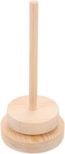 VICASKY Soporte para hilo de coser para hilo de ganchillo de madera, organizador de carretes, estante de almacenamiento