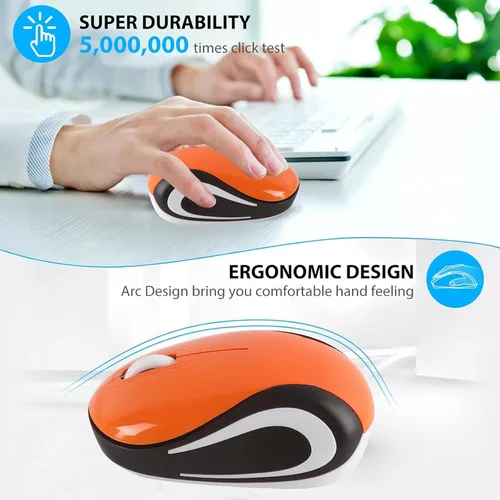 Miniatura 3 de Ratón inalámbrico mini pequeño bolsillo portátil compacto de viaje USB pequeño ratón óptico pequeño 3 botones 1000 DPI ratón inalámbrico para PC