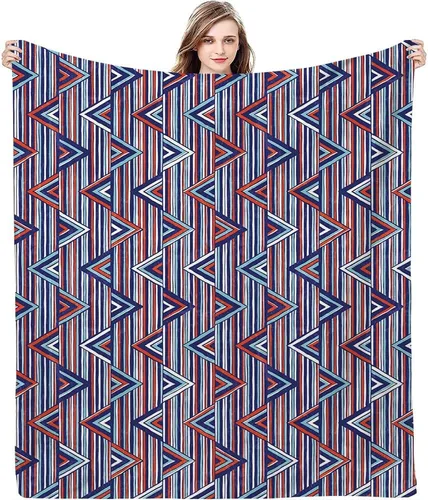 Miniatura 11 de Manta de forro polar de felpa, diseño tribal de tribu azteca india, esponjosa y cómoda, manta de decoración tribal, 50 x 60 pulgadas, adecuada
