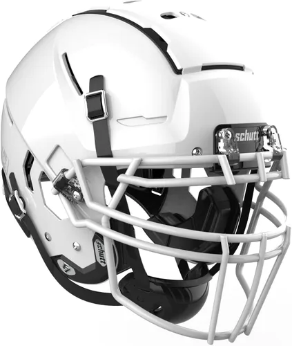 Miniatura 9 de Schutt F7 2.0 Casco de Fútbol Americano Universitario - Hombres, Niños (14+) - Blanco Brillante Moldeado, Negro - Mediano - Fútbol NCAA - Exterior