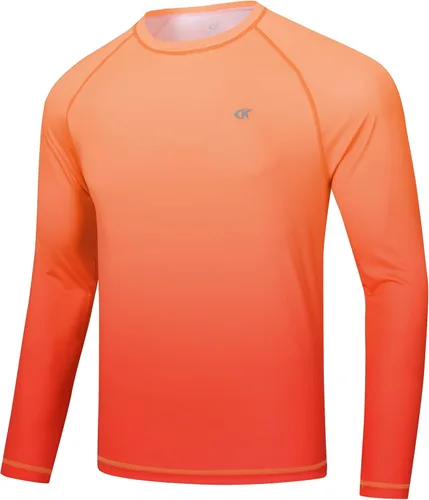 Miniatura 6 de Camisetas de natación de manga larga para hombres Rashguard UPF 50+ Camisa de protección solar UV Atlética Entrenamiento Correr Senderismo Camiseta