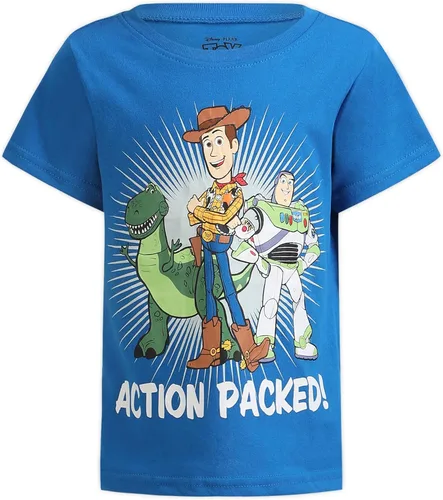 Miniatura 3 de Disney Toy Story Woody, Buzz and Rex Boys Short Sleeve T-Shirt 4 Pack for Toddler and Little Kids - YellowBlueGreenGrey
