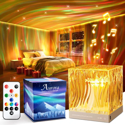 Proyector de Navidad Regalos de Navidad para Adolescentes, Máquina de Sonido de Ruido Blanco+18 Colores+Música Bluetooth+Control Remoto Proyector de