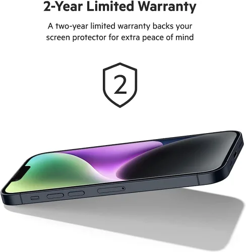 Miniatura 7 de Belkin Protector de pantalla de vidrio templado – Protector de pantalla para iPhone 14 Pro – Incluye calcomanías guía para una fácil alineación