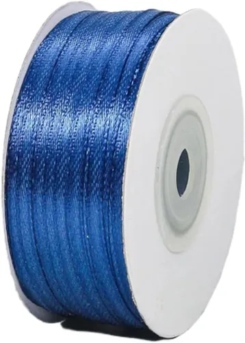 Miniatura 52 de Cinta azul de 1-1/2 pulgadas x 25 yardas, cinta de seda de satén azul real para envolver regalos, fabricación de lazos para el cabello, ramos