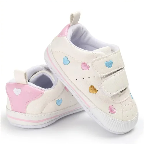 Miniatura 3 de E-FAK Zapatos de bebé para niños y niñas, zapatillas para bebés, suela de goma antideslizante, zapatos de cuna para primeros pasos de niños pequeños