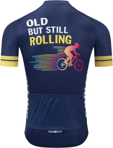 Miniatura 3 de Old But Still Rolling - Camiseta de ciclismo de secado rápido para ciclismo de montaña (3XL), Azul