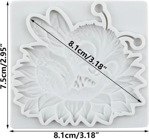 Miniatura 2 de Lingzhi Molde de silicona para fondant de abejorros para decoración de pasteles, decoración de cupcakes, chocolate, caramelo, azúcar, goma de Gris