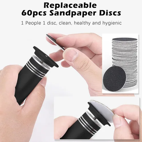 Miniatura 5 de Removedor de callos eléctrico mejorado para pies, 1200 RPM, velocidad ajustable, lijadora eléctrica profesional de pies, amoladora de pies, lima