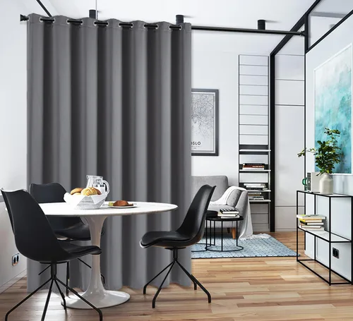 Miniatura 35 de PI Cortinas opacas para dormitorio, tratamiento de ventana con aislamiento térmico de anillo superior, cortinas oscurecedoras de habitación