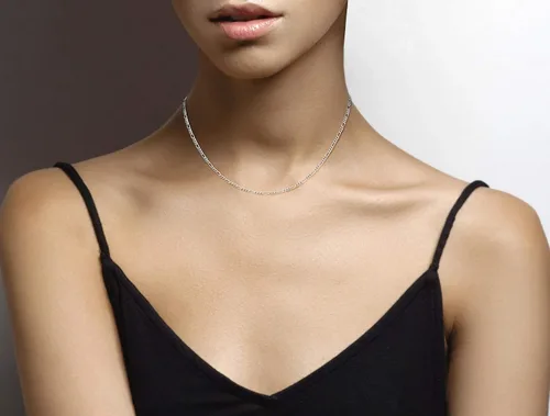 Miniatura 4 de Miabella Solid 925 Sterling Silver Italian 23mm Diamond-Cut Figaro Link Chain Necklace for Women Men Made in Italy