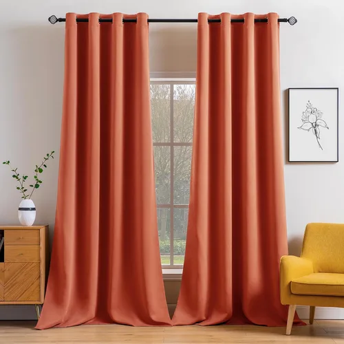 Miniatura 71 de MIULEE Cortinas opacas para dormitorio o sala de estar, juego de 2 paneles de cortina para ventana con aislamiento térmico y bloqueo de luz