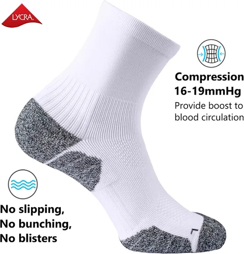 Miniatura 3 de CWVLC Calcetines deportivos de compresión acolchados para hombres y mujeres