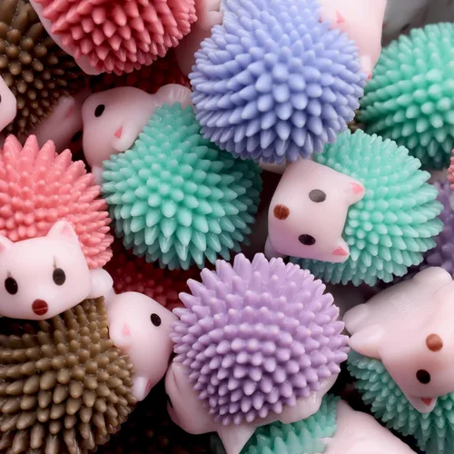 Miniatura 7 de Figuras de juguete de erizo - Figuras de animales salvajes 25 piezas - Figuritas de fiesta para niños - Decoración de pastel - Juego de decoración