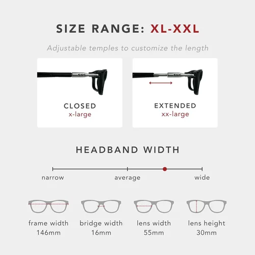 Miniatura 7 de Clic Lentes de lectura magnéticos, lectores ajustables para colgar en el cuello, ajuste seguro con diadema rígida, ejecutivo XL
