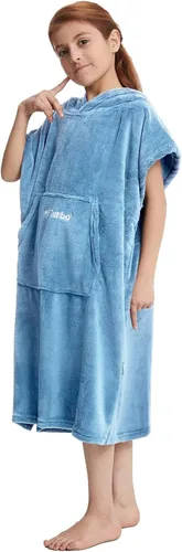 Miniatura 4 de Hiturbo Toalla de cambio de toalla para niños: toallas de baño de felpa suave, sudadera con capucha cálida de forro polar coral, poncho de surf