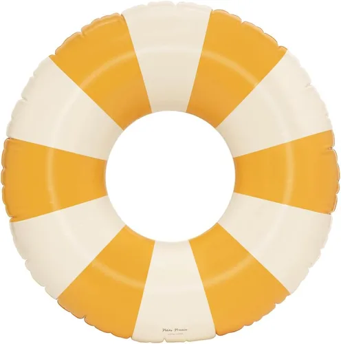 Miniatura 20 de Petites Pommes Flotador de piscina a rayas para niños y niños pequeños, tubo interior duradero, diseño de rayas clásico impreso a mano, dona