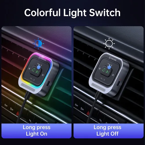 Miniatura 5 de Syncwire Receptor Bluetooth 5.4 0.138 in Aux Adaptador de coche Receptor Bluetooth Kit de coche con cable en espiral