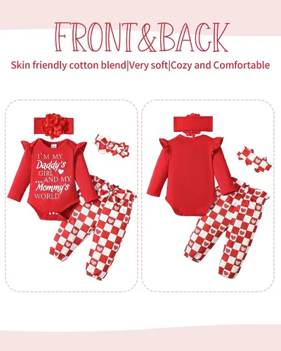 Miniatura 9 de SUNNY PIGGY Ropa para bebé recién nacida, con volantes, mameluco de algodón floral, conjunto de pantalones de algodón para niñas