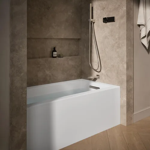 Miniatura 2 de Kohler Baño de alcoba de 60" x 32" con delantal integral, brida integral y drenaje a la derecha