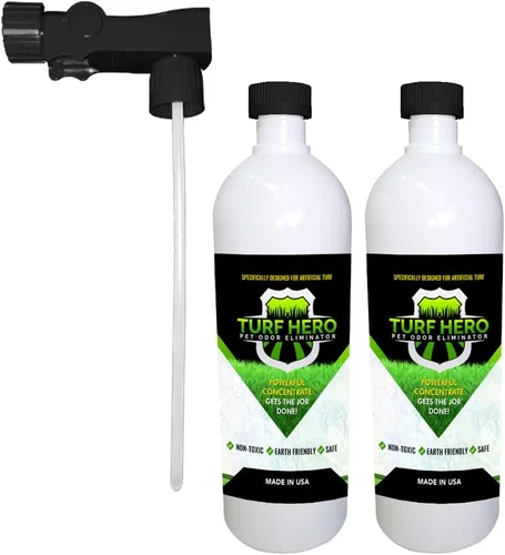ELIMINADOR DE OLORES DE MASCOTAS TURF HERO PARA Césped ARTIFICIAL. Potente fórmula bioenzimática elimina los olores más ofensivos en todas las