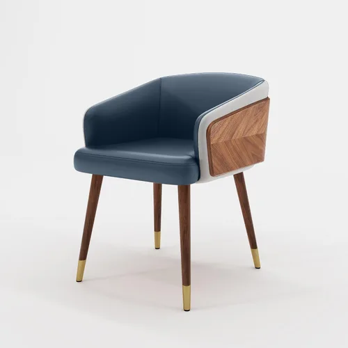 Miniatura 10 de ARTPLAN Juego de 2 sillas de comedor, sillas decorativas tapizadas de tela para sala de estar, sillas de brazo para muebles de interior del hogar
