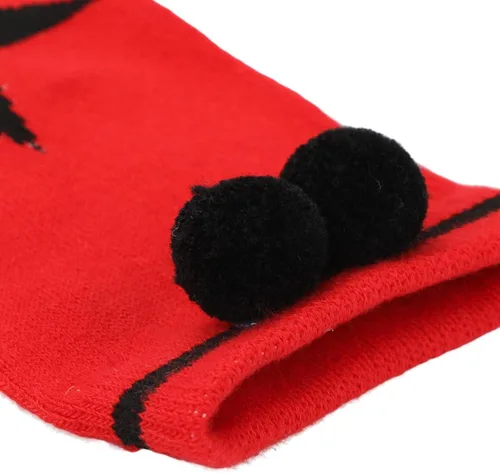 Miniatura 3 de Bioworld Calcetines altos hasta la rodilla Harley Quinn PomPom para mujer, Multi colorido