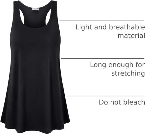Miniatura 35 de Cestyle - Camiseta sin mangas para mujer, cuello redondo, corte holgado, para entrenamiento
