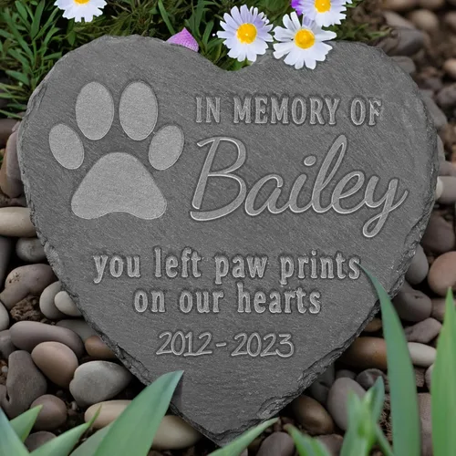 Miniatura 20 de Regalo conmemorativo de la pérdida de perro, piedra conmemorativa personalizada para mascotas, lápida de condolencias para perros por pérdida