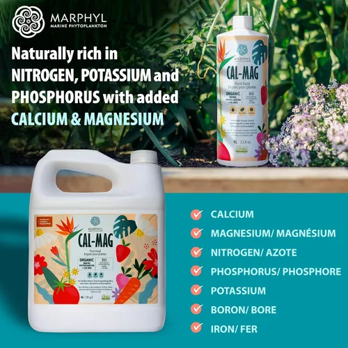 Miniatura 4 de MARPHYL Fertilizante líquido orgánico CALMAG, calcio + magnesio, corrige las deficiencias comunes de las plantas, para jardín, flores, verduras