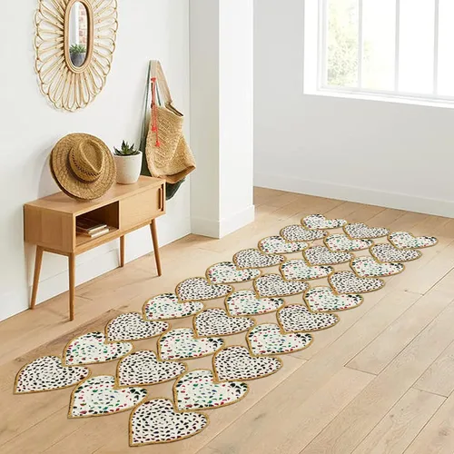 Miniatura 2 de Collection - Alfombra rectangular de 2 x 3 pies, alfombra de algodón trenzado multicolor y yute, alfombra geométrica kilim para interiores