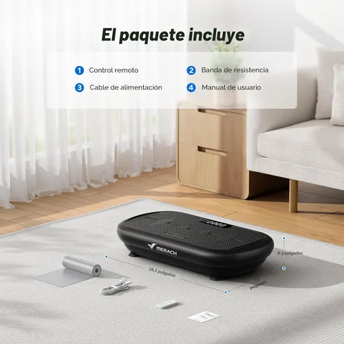 Miniatura 8 de MERACH - Máquina de plataforma vibratoria para ejercicio, capacidad de 440 libras, Bluetooth y pedal de silicona, estimula la grasa profunda