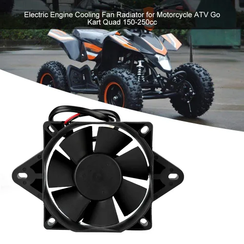 Miniatura 9 de Ventilador de radiador de motocicleta, ventilador de refrigeración de motor eléctrico para motocicleta, ATV Kart Quad 150-250ccVentilador de motor