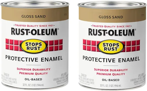 Miniatura 43 de Rust-Oleum 7765502 - Pintura anti-óxido para aplicación con brocha, cuarto de galón, color rojo real brillante, (paquete de 1)