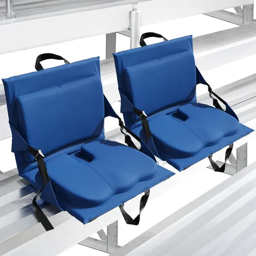 Miniatura 11 de Everlasting Comfort Stadium Seats with Back Support - Adjustable Memory Foam Bleacher Chairs with Back and Cushion, Portable, Easy Folding Stadium