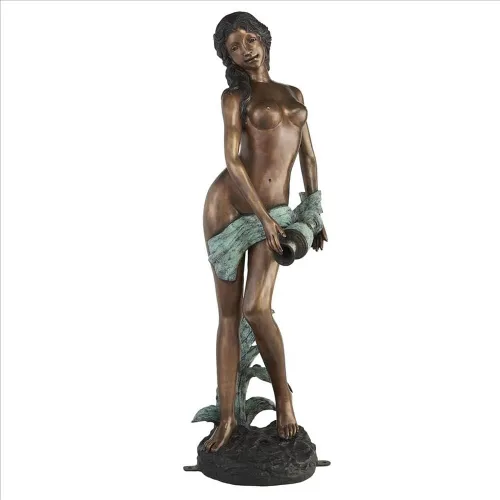 Miniatura 8 de Design Toscano Dione the Divine Greek Water Woman - Estatua de jardín para interiores y exteriores, tamaño mediano, 22 pulgadas de alto, resina