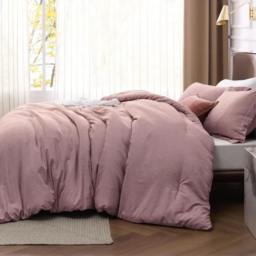 Miniatura 124 de Bedsure Juego de edredón Twin/Twin XL, ropa de cama suave beige para todas las estaciones, juego de cama teñido catiónico, 2 piezas, 1 edredón