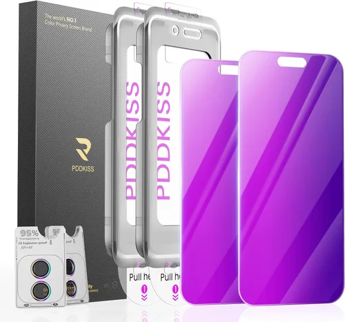 Miniatura 14 de PDDKISS Paquete de 2 protectores de pantalla de privacidad para iPhone 17 Pro Max de vidrio templado de 6.9 pulgadas + 2 protectores de lente