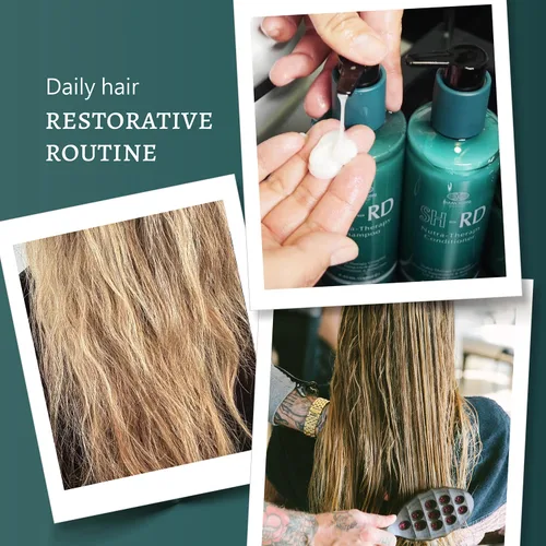 Miniatura 5 de SH-RD Nutra-Therapy Champú para cabello seco dañado Champú proteico que reduce las puntas abiertas Hidrata el cabello encrespado Adecuado