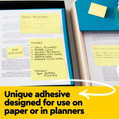 Miniatura 3 de Post-it Notas, 3 x 3 pulgadas, 100 hojas por bloc Amarillo canario 24 blocs, paquete de 8