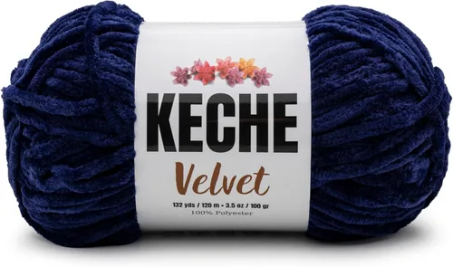 Miniatura 68 de Keche Hilo de terciopelo para ganchillo, manta de felpilla suave, voluminosa, hilo amigurumi, 3.53 oz (132 yardas), color azul bebé