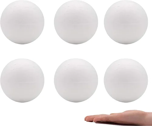 Miniatura 6 de Crafare Paquete de 4 bolas de espuma de 4 pulgadas para manualidades, bolas de espuma de poliestireno blanco lisas para manualidades, hogar