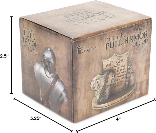 Miniatura 9 de Dicksons Bronzetone Full Armor Scripture - Tarjetero decorativo de resina (3 x 4)